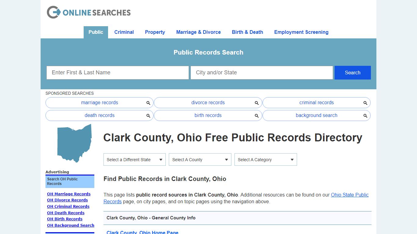 Clark County, Ohio Public Records Directory