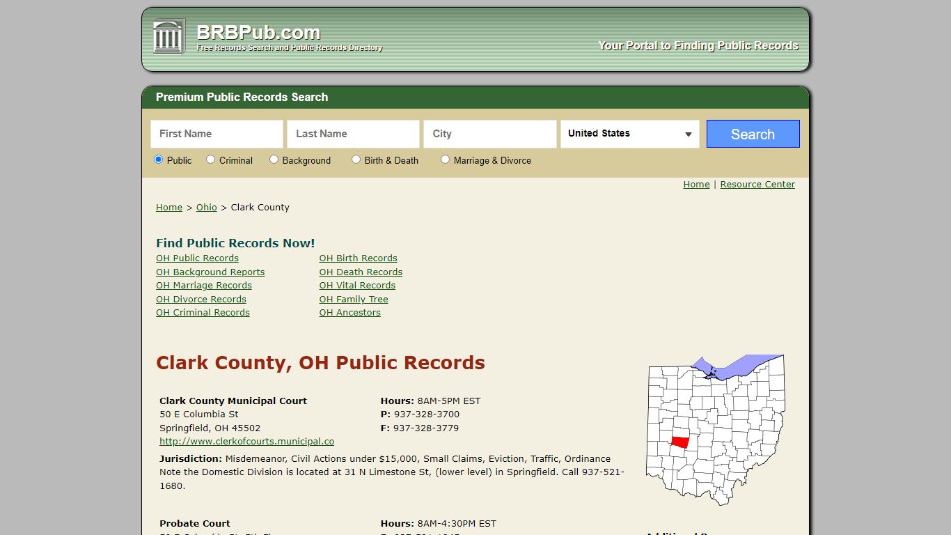 Clark County Public Records | Search Ohio Government Databases
